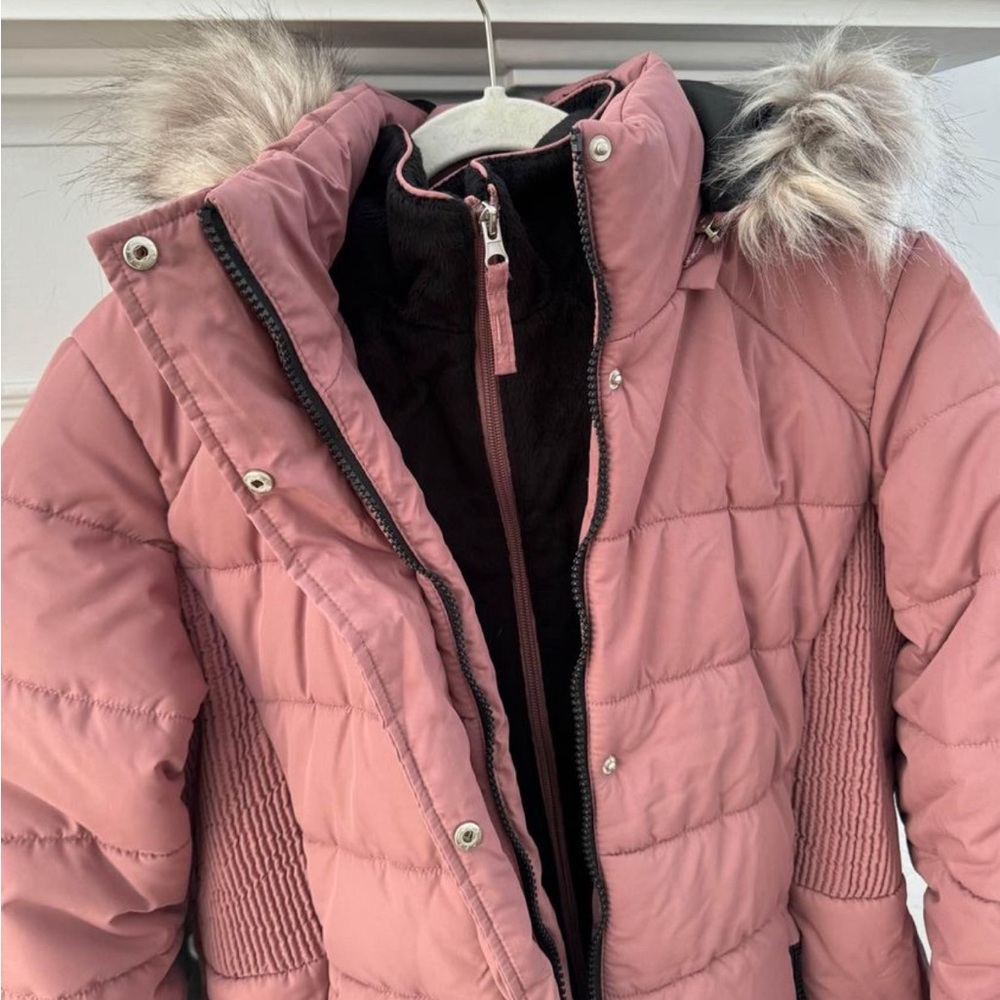 mauve winter coat